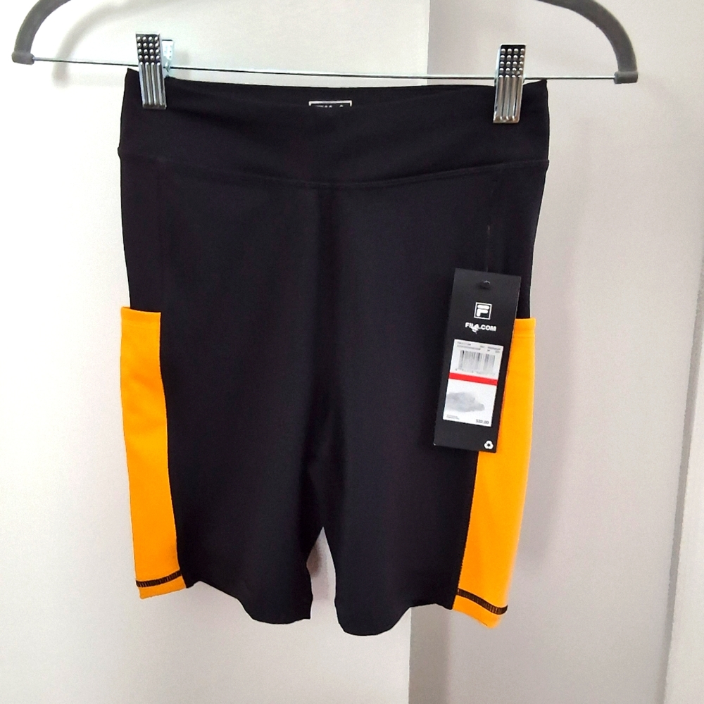 NWT Fila action packed bike shorts size xs